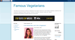 Desktop Screenshot of famous-vegetarians.blogspot.com