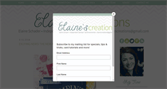 Desktop Screenshot of elainescreations.blogspot.com