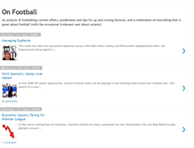 Tablet Screenshot of on-football.blogspot.com