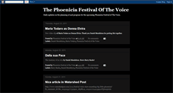 Desktop Screenshot of phoeniciavoicefest.blogspot.com