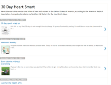 Tablet Screenshot of 30dayheartsmart.blogspot.com