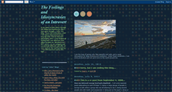 Desktop Screenshot of feelingsofanintrovert.blogspot.com