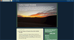 Desktop Screenshot of carboncanyonchronicle.blogspot.com