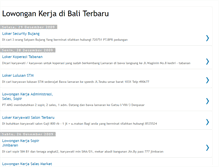 Tablet Screenshot of lowongankerjadibaliterbaru.blogspot.com