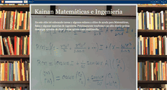 Desktop Screenshot of matematicaseingenieriakainan.blogspot.com