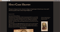Desktop Screenshot of holycardheaven.blogspot.com