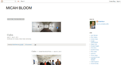 Desktop Screenshot of micahbloom.blogspot.com