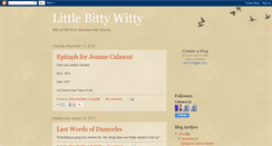 Desktop Screenshot of littlebittywitty.blogspot.com