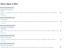 Tablet Screenshot of onceuponarun.blogspot.com