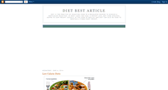 Desktop Screenshot of diet-best-article.blogspot.com