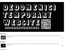 Tablet Screenshot of dedomenicitemporarywebsite.blogspot.com