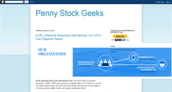 Desktop Screenshot of pennystockgeeks.blogspot.com