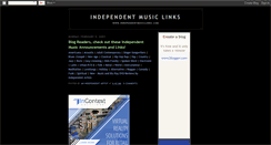 Desktop Screenshot of independentmusiclinks.blogspot.com