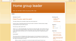 Desktop Screenshot of home-group-leader.blogspot.com