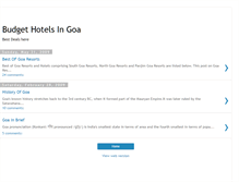 Tablet Screenshot of hotel-goa.blogspot.com