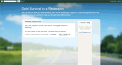 Desktop Screenshot of debt-survival.blogspot.com