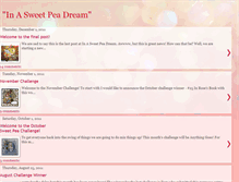 Tablet Screenshot of inasweetpeadreamchallengeblog.blogspot.com