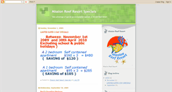 Desktop Screenshot of missionreefresort.blogspot.com