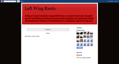 Desktop Screenshot of left-wing-rants.blogspot.com