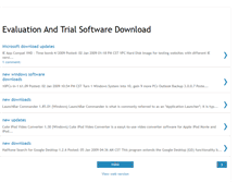 Tablet Screenshot of evaluationsoftwaredownload.blogspot.com