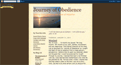 Desktop Screenshot of obediencejourney.blogspot.com