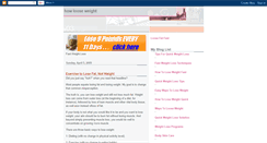 Desktop Screenshot of how-loose-weights.blogspot.com