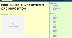 Desktop Screenshot of english100fall2009.blogspot.com