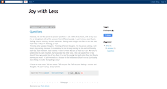 Desktop Screenshot of joywithless.blogspot.com
