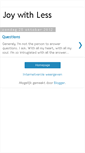 Mobile Screenshot of joywithless.blogspot.com