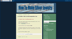 Desktop Screenshot of howtomakesilverjewelry.blogspot.com