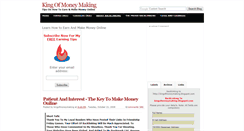 Desktop Screenshot of kingofmoneymaking.blogspot.com