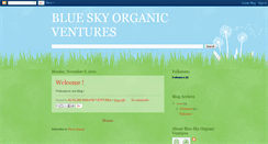 Desktop Screenshot of blueskyorganicventures.blogspot.com