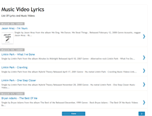 Tablet Screenshot of musiclyricslist.blogspot.com