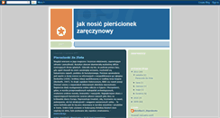 Desktop Screenshot of jak-nosic-pierscionek-zareczynowy-r4p.blogspot.com