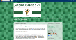 Desktop Screenshot of caninehealth101.blogspot.com