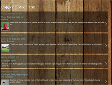 Tablet Screenshot of copperhorsefarm.blogspot.com