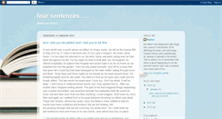 Desktop Screenshot of foursentences.blogspot.com