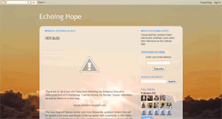 Desktop Screenshot of echoinghope.blogspot.com