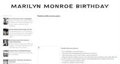 Desktop Screenshot of marilynmonroebirthday.blogspot.com