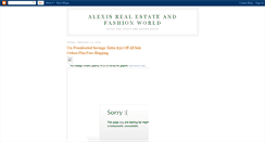 Desktop Screenshot of alexissrealestatefashionworld.blogspot.com