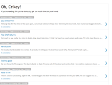 Tablet Screenshot of ohcrikey.blogspot.com