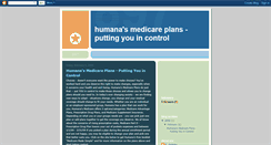 Desktop Screenshot of humanasmedicarechoices.blogspot.com