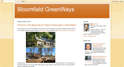 Desktop Screenshot of bloomfieldgreenways.blogspot.com