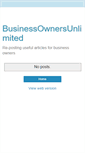 Mobile Screenshot of businessownersunlimited.blogspot.com