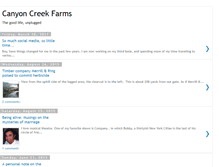 Tablet Screenshot of canyoncreekfarms.blogspot.com