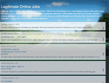 Tablet Screenshot of genuineandlegitimateonlinejobs.blogspot.com