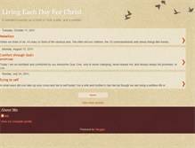 Tablet Screenshot of livingeachdayforchrist.blogspot.com