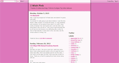 Desktop Screenshot of iwishpink.blogspot.com