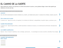 Tablet Screenshot of caminodelasuerte.blogspot.com