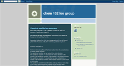 Desktop Screenshot of chem102-leegroup.blogspot.com